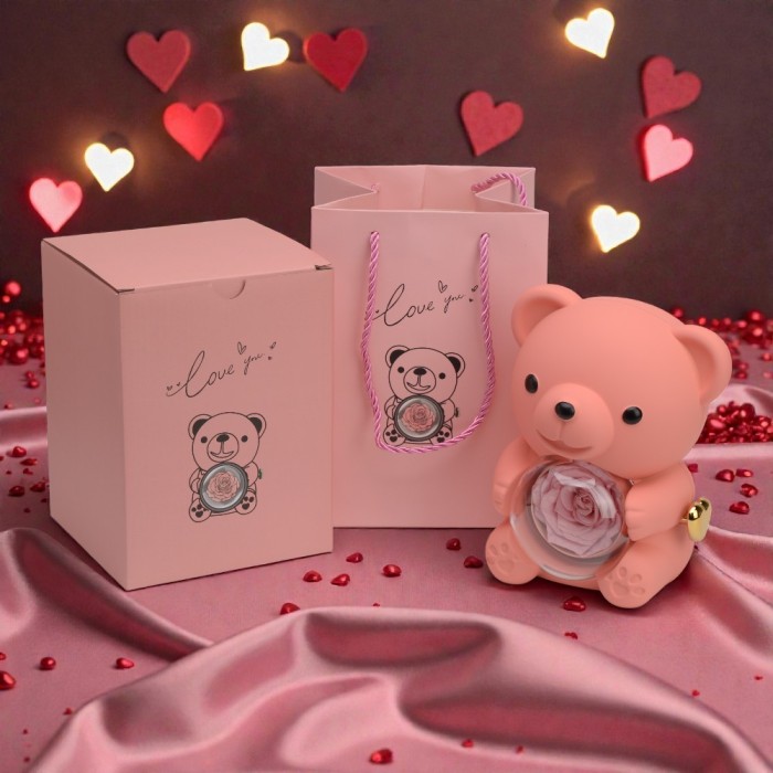 SCATOLA ORSETTO 12X13X16 ROSA CROSA STAB.